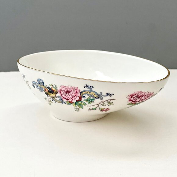 Crown Staffordshire England Chelsea Manor Fine Bone China Candy Dish Oval Bow - Picture 16 of 16